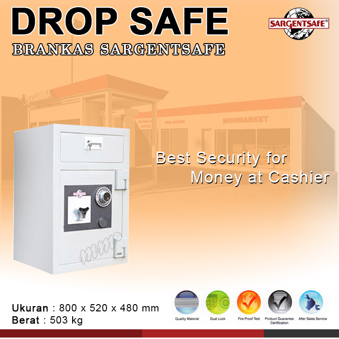 Brankas Sargentsafe Drop Safe Brankas Kasir