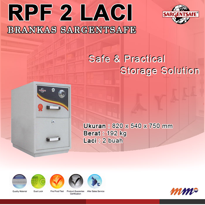 Filling Cabinet Tahan Api 2 Laci (RPF) Sargentsafe