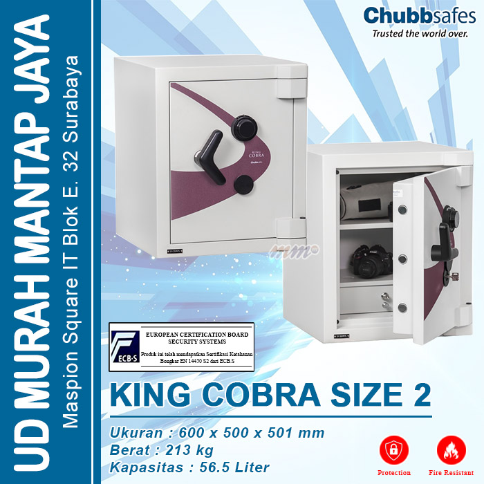Brankas Chubbsafes King Cobra MK II Size 2 (Biru)