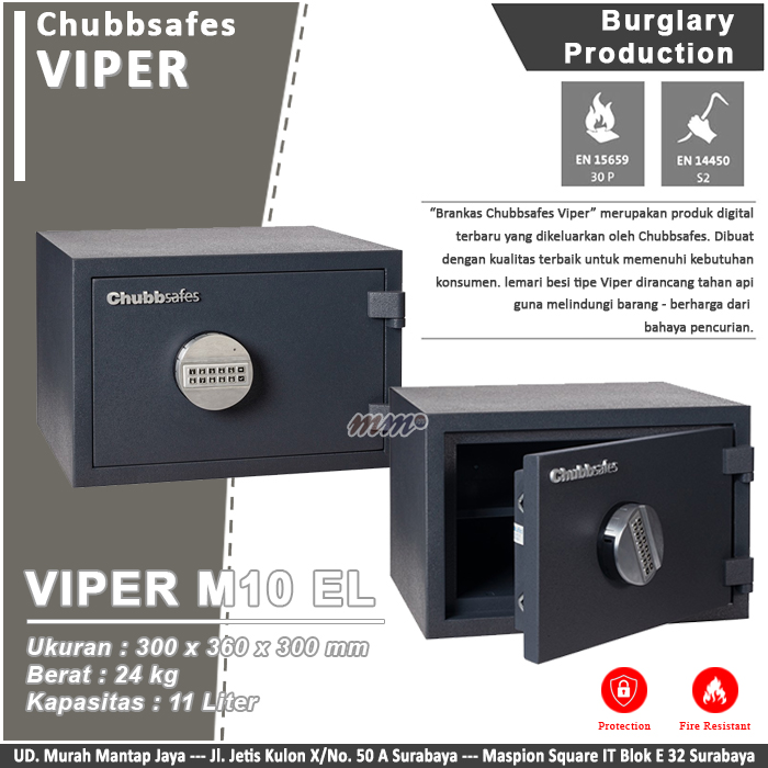 Brankas Chubbsafes Viper EL M10