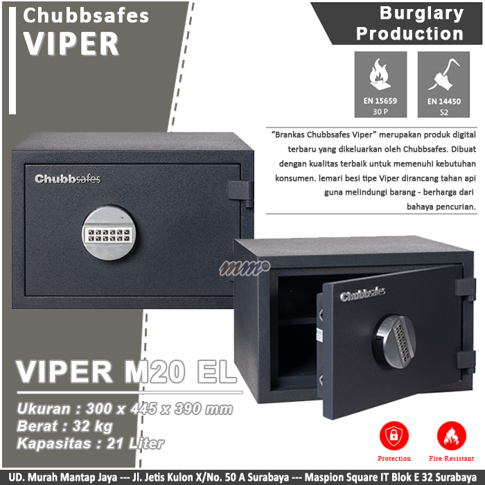 Brankas Chubbsafes Viper EL M20