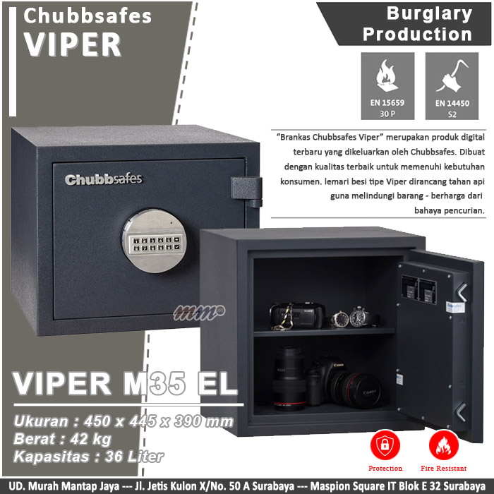 Brankas Chubbsafes Viper EL M35