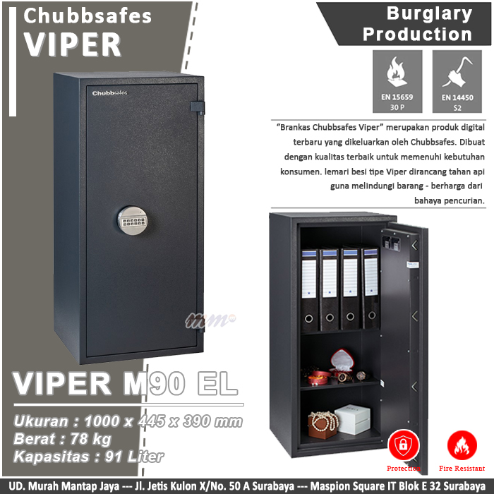 Brankas Chubbsafes Viper EL M90