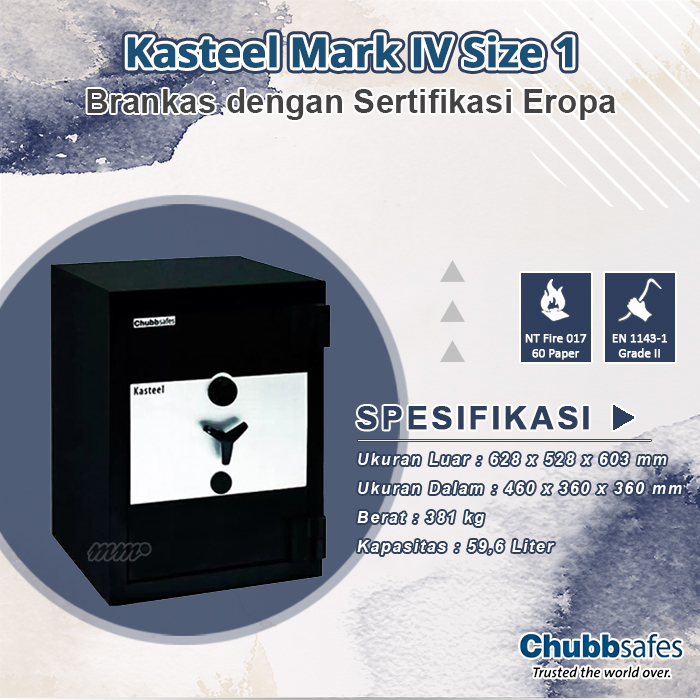 Brankas Chubb Kasteel MK IV Size 1