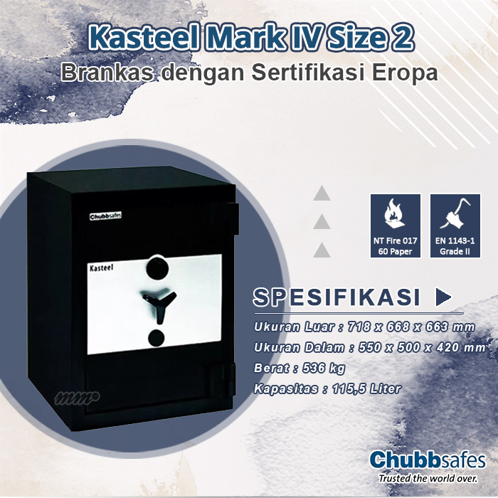 Brankas Chubb Kasteel MK IV Size 2