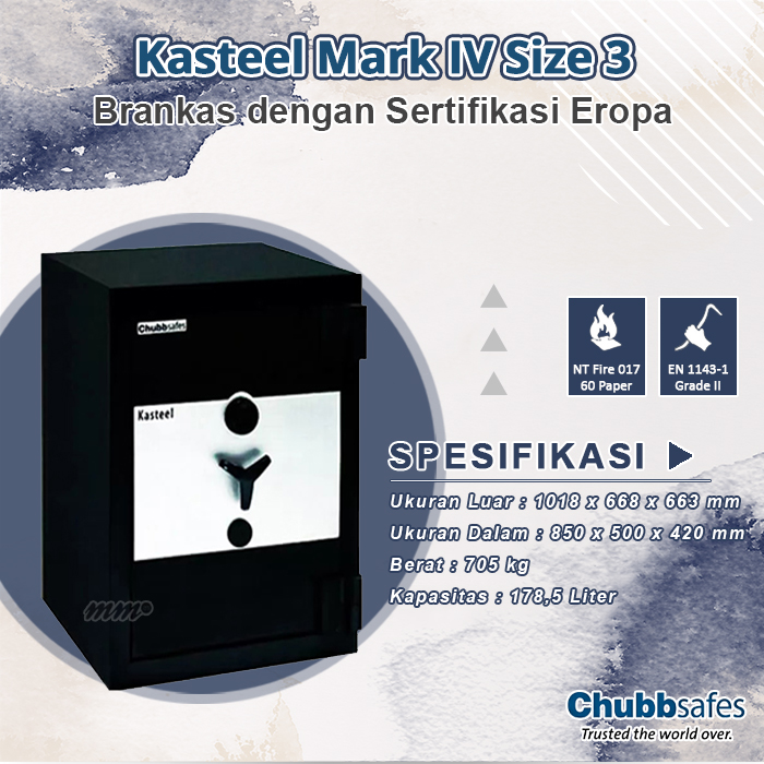 Brankas Chubb Kasteel MK IV Size 3