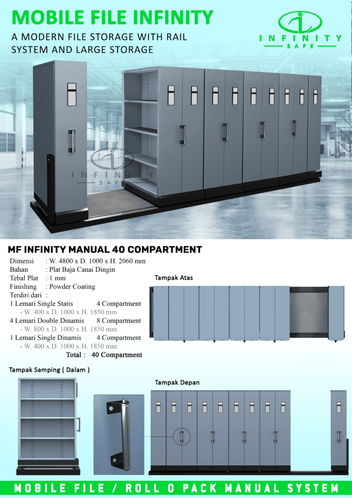 Brosur Mobile File Infinity 40 Compartment ( 40 Rak ) - 4 Rak