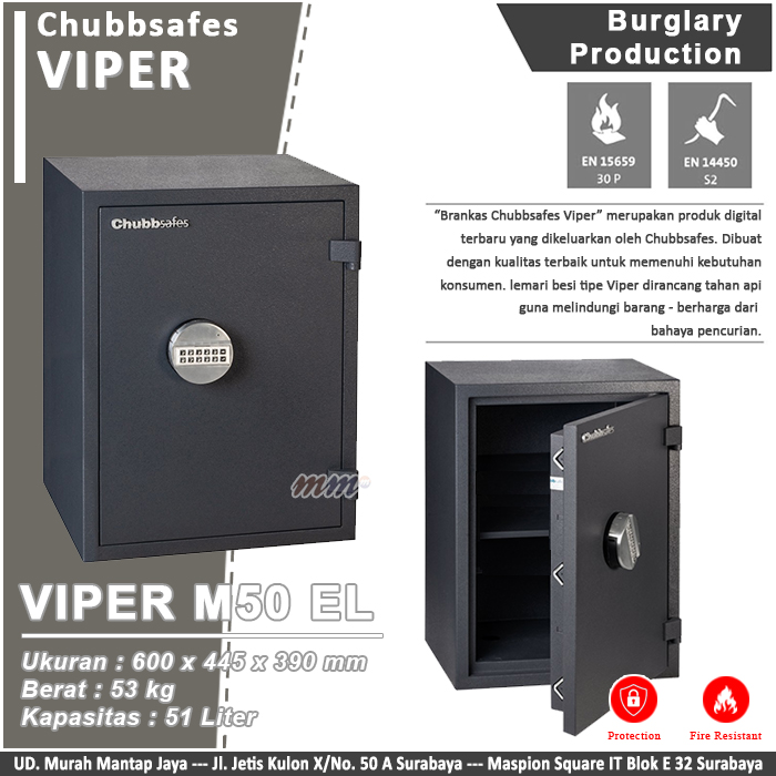 Brankas Chubbsafes Viper EL M50