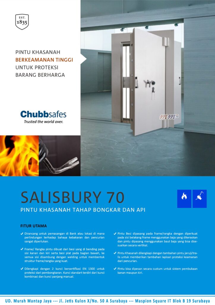 Brosur Pintu Khasanah Chubbsafes Salisbury 70 Pic 1