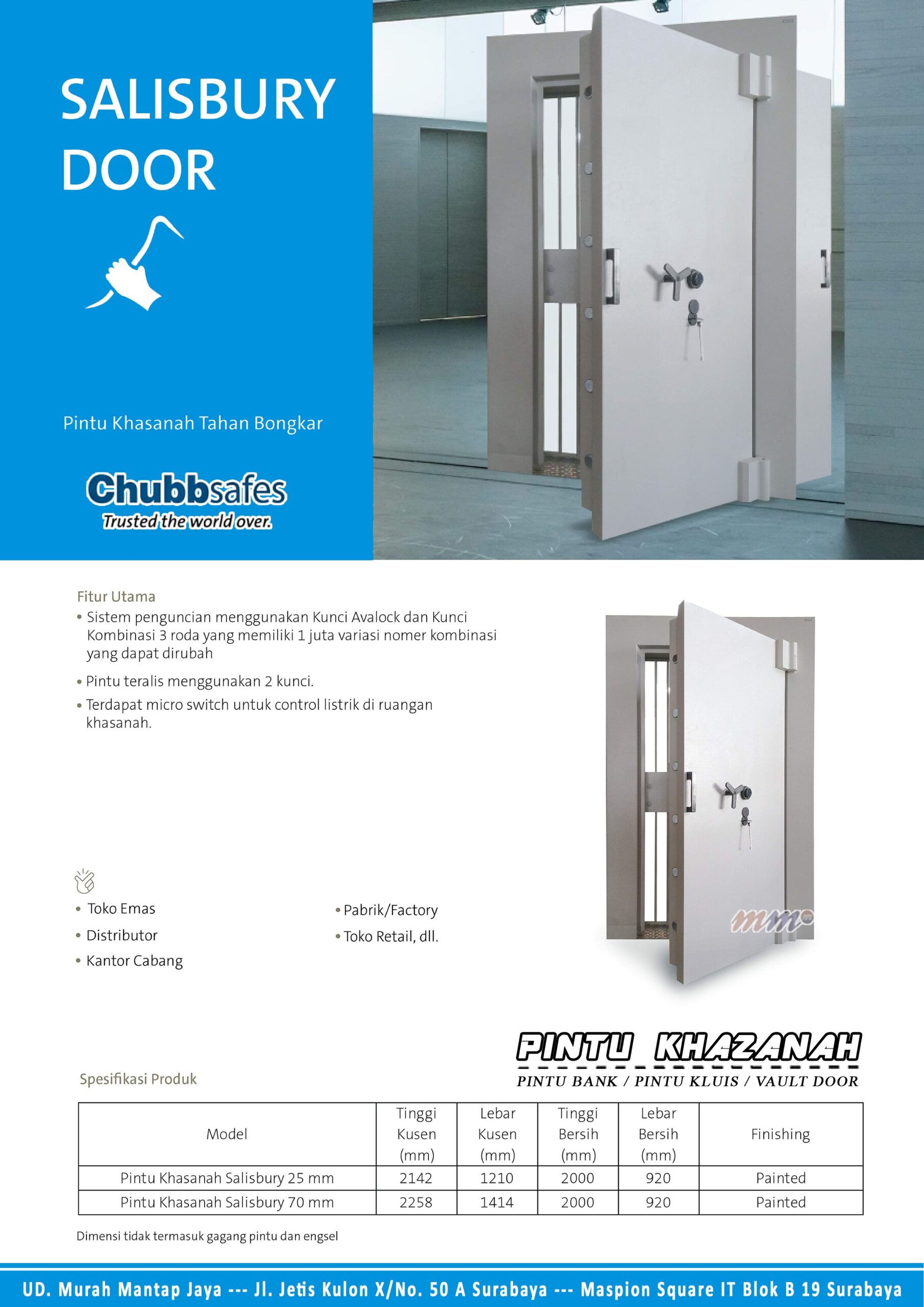 Brosur Pintu Khasanah Chubbsafes Salisbury