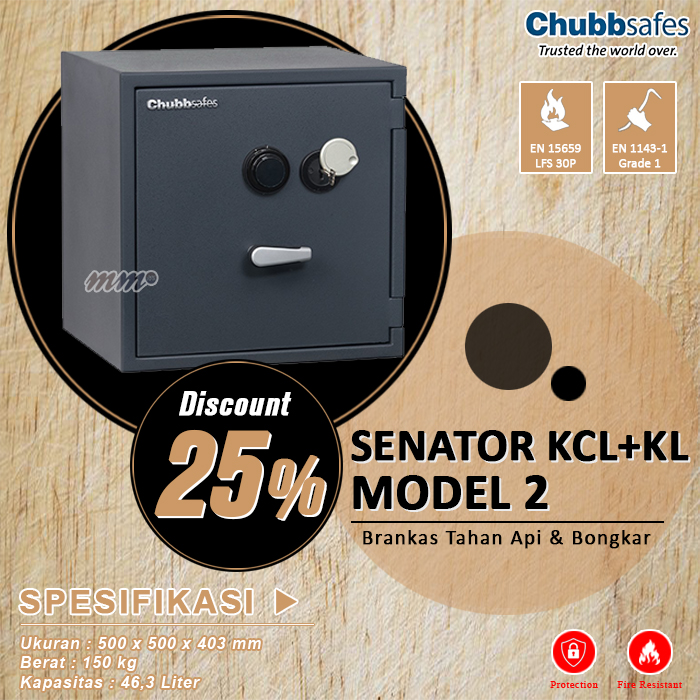 Brankas Chubbsafes Senator KCL + KL Model 2