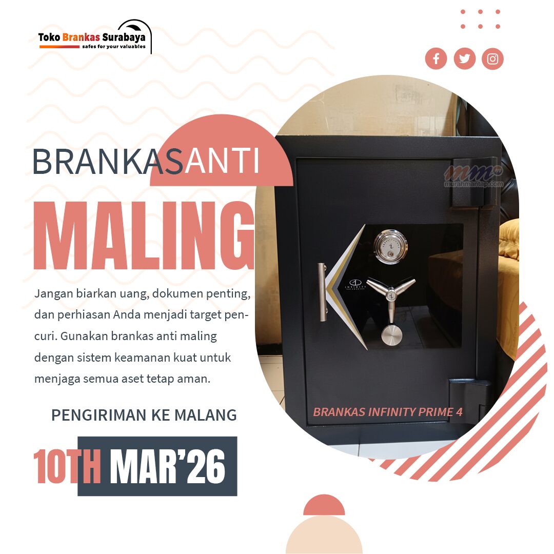 Read more about the article Brankas Anti Maling untuk Keamanan Maksimal – Pengiriman Brankas Infinity Prime 4 ke Kepanjen Malang